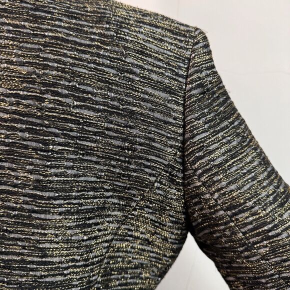 Lafayette 148 Jacket Metallic Tweed Blazer Classic Luxe Size 8 Evening Holiday - Picture 10 of 16